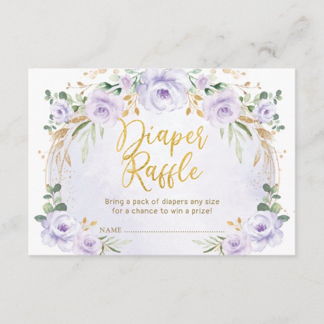 Carte D'accompagnement Plante Lilac Jardin Floral Lilac Jardin Raffle Béb (Devant)