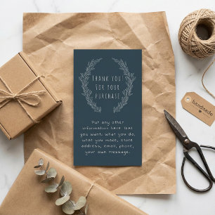 Carte D'accompagnement Plaque à couronnes de fleurs blanches Carte, comma