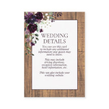 Plum rustique Purple Floral Détails