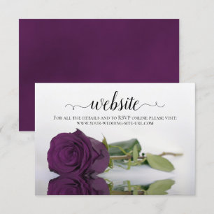 Carte D'accompagnement Plum violet Rose Élégant mariage site Web