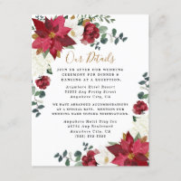 Poinsettia Elegant Rouge Or Blanc Floral Mariage