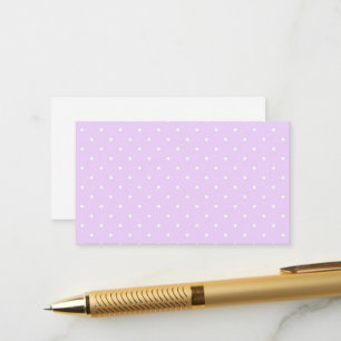 Carte D'accompagnement Point Blanc Fond Rose Élégant Polka Pointillé
