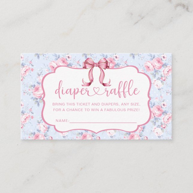 Carte D'accompagnement Poitrine rose Baby shower Déchets Raffle (Devant)