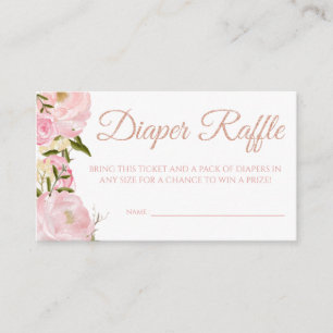 Carte D'accompagnement Poitrine rose Tickets de raffle pour Baby shower