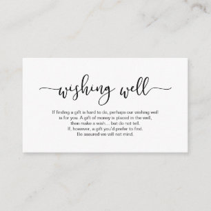 Carte D'accompagnement Police de minimalisme noir moderne, Mariage Wishin