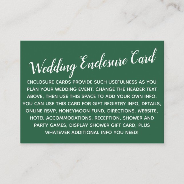 Carte D'accompagnement Polyvalent Simple Personnalisé Mariage DIY Feuille (Devant)