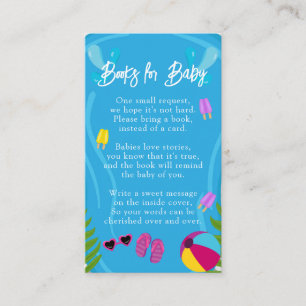 Carte D'accompagnement Pool Party Summer Girls Livres pour Baby shower