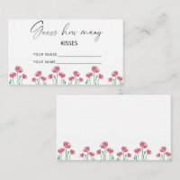 Poppy floral devinez combien de baisers jeu de nup