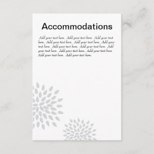 Carte D'accompagnement Posh Petals Argent Hébergements Insertion