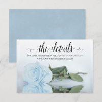 Powder Blue Rose Elegant Wedding Details Website