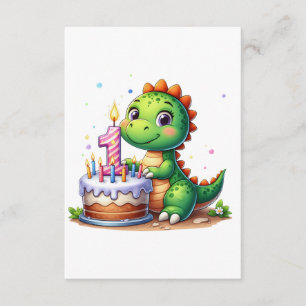 Carte D'accompagnement Premier anniversaire de Dino