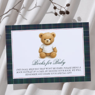 Carte D'accompagnement Preppy Teddy Bear Baby showers Livres pour bébé