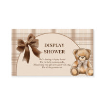 Présentation de douche ourson élégant beige carrea