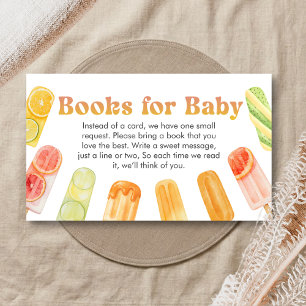 Carte D'accompagnement Prêt à éclater Livres de Baby Shower Popsicle pour