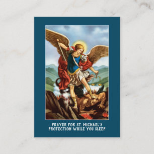 Carte D'accompagnement Prière catholique pour la protection de l'archange