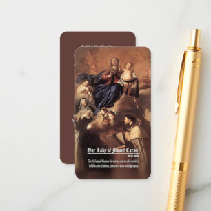 Carte D'accompagnement Prière Notre-Dame du Mont Carmel