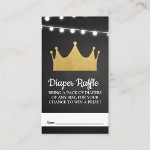 Carte D'accompagnement Prince   Brochure à huile baby shower or