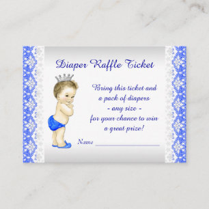 Carte D'accompagnement Prince Diaper Raffle Ticket