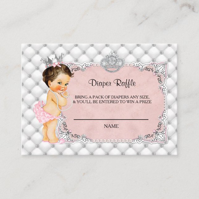 Carte D'accompagnement Princess Baby Diamonds Pearls Déchets Raffle Ticke (Devant)