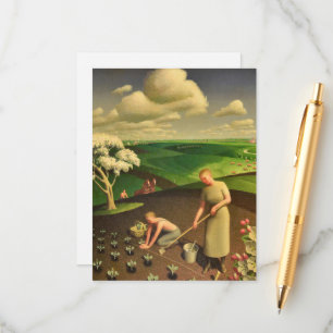 Carte D'accompagnement Printemps dans le pays par Grant Wood