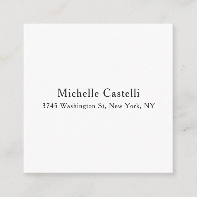 Carte D'accompagnement Professionnel Unique Classique Simple (Devant)