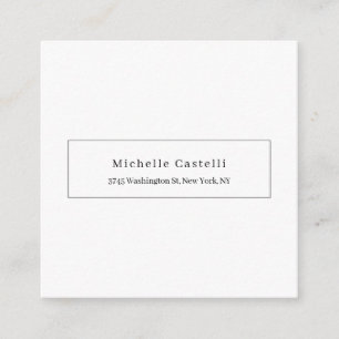 Carte D'accompagnement Professionnel Unique Classique Simple Noir & Blanc