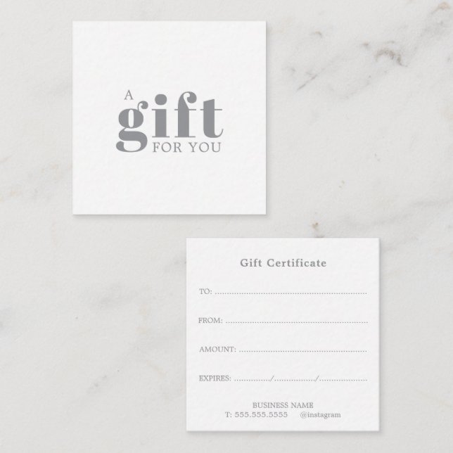 Carte D'accompagnement Promotional Salon Business Gift (Devant / Derrière)