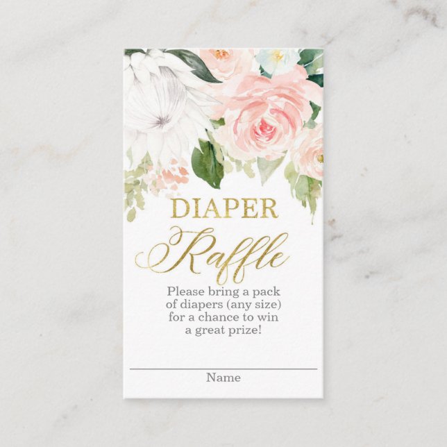 Carte D'accompagnement Protea floral Diaper Raffin (Devant)