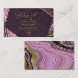 Carte D'accompagnement Puits d'attente d'agent Abstrait V1 Mauve ID827