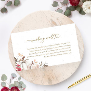 Carte D'accompagnement Puits de souhaits de mariage automnal citrouille d
