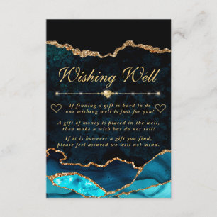 Carte D'accompagnement Puits de souhaits en agate fausse brillant sarcell