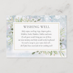 Carte D'accompagnement Puits de souhaits pour Baby Shower de verdure hive
