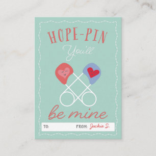 Carte D'accompagnement Punny Hope Pin Tu seras ma salle de classe Valenti