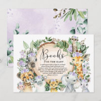 Purple Floral Wild Jungle Safari Livres pour bébé