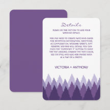 Purple Forest Range Woodland Mariage Détails