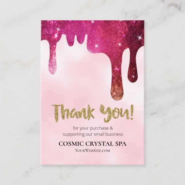 Carte D'accompagnement *~* QR -AP8 COSMIC DRIP MERCI LOGO Review (Devant)