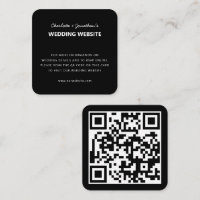 QR Code RSVP Site Web Mariage en ligne Simple Noir