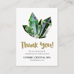 Carte D'accompagnement *~ QR COSMIC CRYSTAL Review MERCI AP8 LOGO