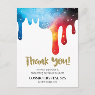 Carte D'accompagnement *~* QR COSMIC DRIPS Logo MERCI AP8 Review Enc