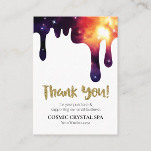 Carte D'accompagnement *~* QR. LOGO COSMIC DRIP MERCI Review AP8