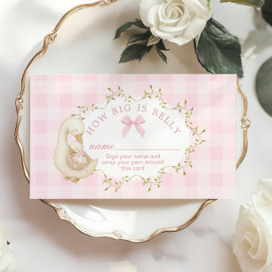 Carte D'accompagnement Quelle taille a le ventre Silly Goose Rose à carre