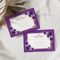 Quinceanera d'or violet Mis Quince 15 Anos RSVP
