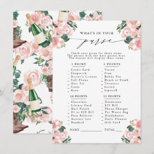 Carte D'accompagnement Qu'y a-t-il dans votre sac à main ? Boots & Bubbly