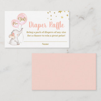 Carte D'accompagnement Raffin à couche d'éléphant rose