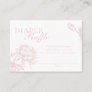 Carte D'accompagnement Raffin à couches florales rose et blanc