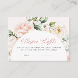 Carte D'accompagnement Raffin de couche Eucalyptus Roses Roses Roses Rose