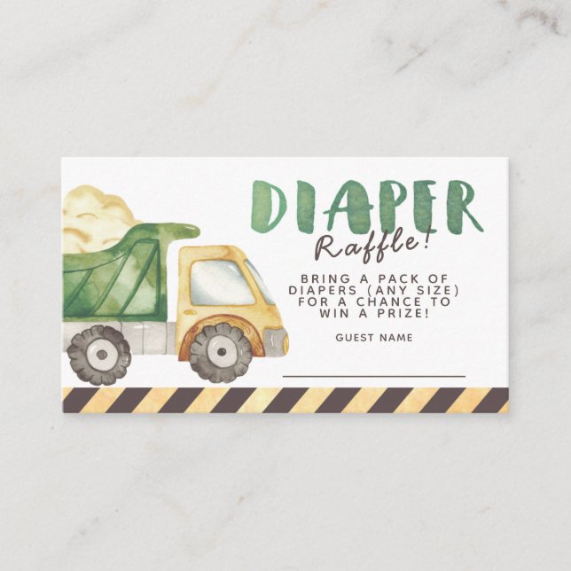 Carte D'accompagnement Raffin de couches en construction (Devant)