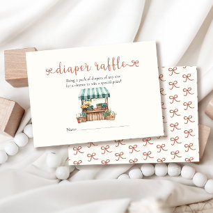 Carte D'accompagnement Raffle de couche de Baby shower cultivé localement