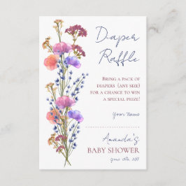 Carte D'accompagnement Raffle de couche florale de saveur acrylique rusti