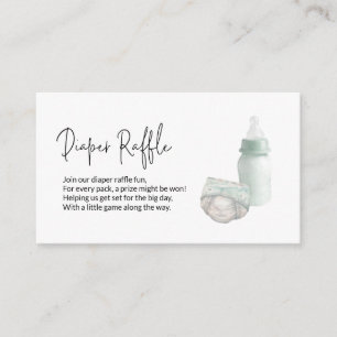 Carte D'accompagnement Raffle de couches vertes